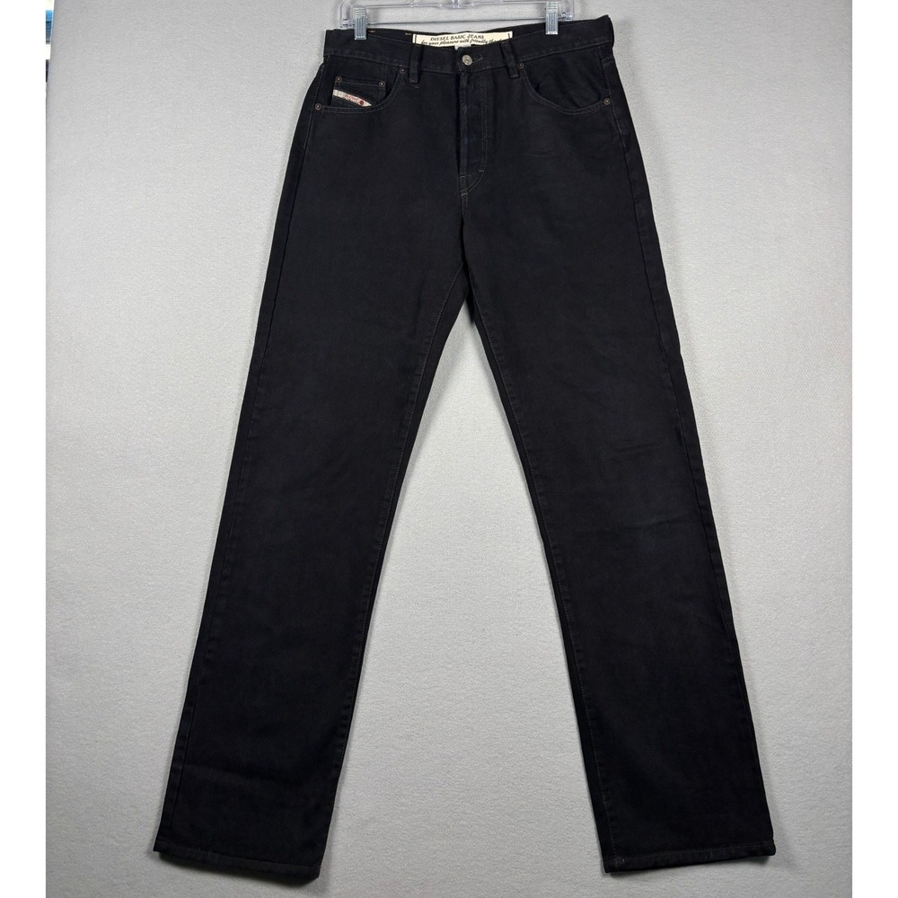 Diesel Cochise Straight Leg Jeans 100% Cotton Made in Italy 34 Black